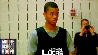 Cassius Stanley is a BIG TIME ATHLETE  John Lucas Middle School Combine  Class of 2018 [upl. by Ecylla]