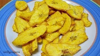 CHIFLES🍌😋 O CHIPS DE PLÁTANO MACHO Un aperitivo fácil y delicioso [upl. by Erlewine]