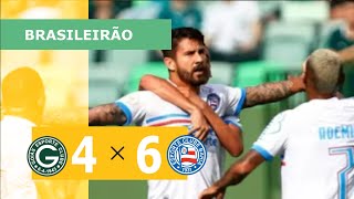 GOIÁS 4 X 6 BAHIA  CAMPEONATO BRASILEIRO 2023 VEJA OS GOLS [upl. by Yrrehs]