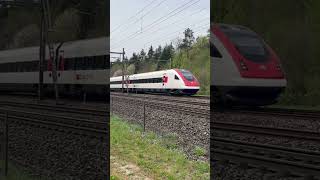 ICN Durchfahrt Zwischen Rupperswil und Aarau als IC5 bahn swissrailway railway train [upl. by Amadeo]