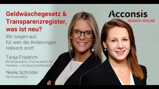 Geldwäschegesetz amp Transparenzregister was ist neu [upl. by Ivetts]