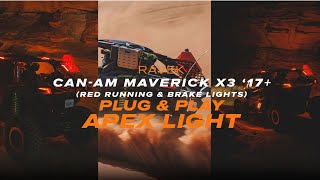 Can Am Maverick X3 RAVEK Rear Red Run amp Brake Apex Light Installation Walkthrough [upl. by Harias]