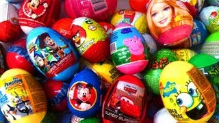 30 Play Doh Surprise Eggs Disney Frozen Princess Peppa Pig Lego Cars Mario Barbie Spongebob FluffyJe [upl. by Rob545]