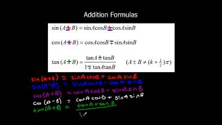 The Addition Formulas [upl. by Benia]