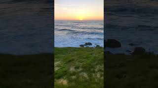 Blue and Green Ocean  Sunset view from high Cliff beach waves cliff nature coastal atlantic [upl. by Airetnahs]