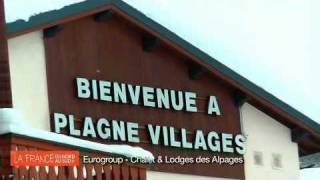 Visite des Chalets et Lodges des Aplages à La Plagne Village Soleil [upl. by Nelehyram]