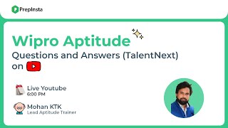 Wipro Aptitude Questions and Answers TalentNext [upl. by Engedi962]