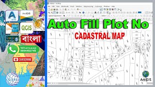 Automatic Plot Number Entry of Cadastral Map  Plus One Tool In ArcGIS Cadastral Map Plot No [upl. by Saravat210]