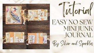 Mini Junk Journal Tutorial Great Scrapbuster using 5x5 paper junkjournal [upl. by Roseann]