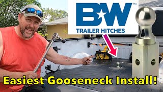 B amp W Gooseneck Turnover Ball install amp review on 2022 Ford F250 Super Duty [upl. by Anileva778]