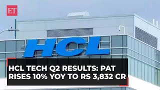 HCL Tech Q2 Results PAT rises 10 YoY to Rs 3832 cr beats estimates [upl. by Laynad]