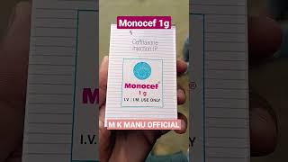 Monocef 1g  ceftriaxone injection IP [upl. by Suivatna906]