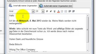 Automatische Antworten einrichten [upl. by Roye]