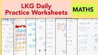 LKG Daily Practice Worksheets Maths 202425  LKG Daily Practice worksheets LKG Maths Worksheet [upl. by Hctud]