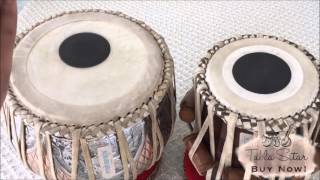 buy Maharaja Tabla Set No 70 Concert 45 KG Double Color Copper Bayan Sheesham Dayan [upl. by Carling]