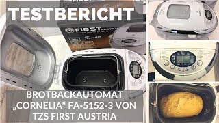 ► Unboxingvideo des Brotbackautomaten „Cornelia“ FA51523 von TZS First Austria auf Deutsch ☑ [upl. by Swope]