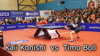 Timo Boll vs Kaii Konishi  Champions League 2019 Table Tennis [upl. by Sirrap]