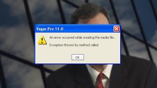 Sony Vegas Pro quotException thrown by method calledquot error [upl. by Cita]