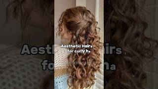 Aesthetic hairstyle for curly hair 🎀 curlyhair viralshort hairstyle [upl. by Sacha3]