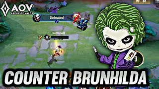 AOV  JOKER GAMEPLAY  COUNTER BRUNHILDA  ARENA OF VALOR [upl. by Rahas976]