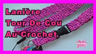 DIY Lanière Tour De Cou Au Crochet Très Facile Neck Keychain in Crochet Very Easy [upl. by Enovaj7]