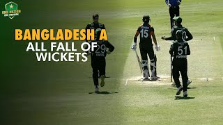 Bangladesh A Fall of Wickets vs Pakistan Shaheens  50over Match Darwin 2024 [upl. by Ynos169]