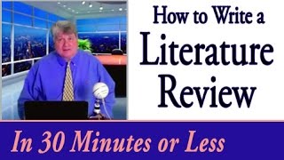 How to Write a Literature Review in 30 Minutes or Less [upl. by Herzog]