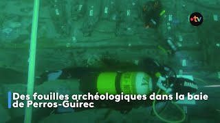 Des fouilles archéologiques dans la baie de PerrosGuirec [upl. by Ahtamas]