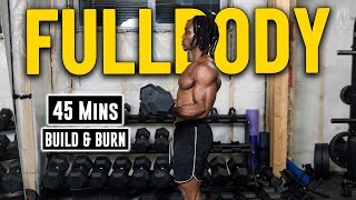 45 Mins Full body Dumbbell Workout No Bench  Build Muscle amp Burn Fat 21 [upl. by Ymmat174]