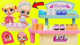 LOL Surprise Dolls  Lil Sisters get New Shoes at Sketchers McDonalds Store  Toy Wave 2 Fizzy Video [upl. by Oconnor]