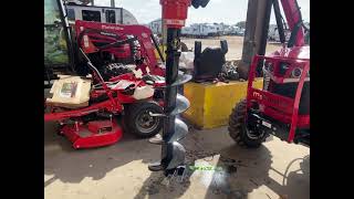 Mahindra 1635 HST with Grapple amp Front Post hole digger [upl. by Adest492]