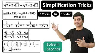 5 Important Simplification Tricks🔥🔥  Maths Tricks  imran sir maths [upl. by Couchman]