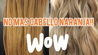 Como ELIMINAR tonos NARANJAS del cabello sin tinte ni peroxido  como hacer SHAMPOO Matiz AZUL 💙 [upl. by Nnylarak]