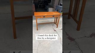 Faux wood top desk makeover furnitureflip furniture diyfurniture refinishedfurniture upcycling [upl. by Dierdre]