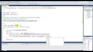 Using Pthread In Windows [upl. by Birdie]