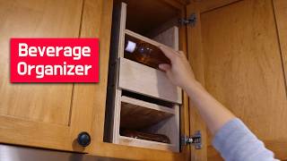 DIY Beverage Organizer Anyone Can Make  Best Kitchen Storage Organizing Hack  Drink Dispenser [upl. by Llerut]