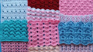 🛑Muestras Tejidos a Crochet Para Aplicar en ChalecosMantasCobija de Bebé10 Variedades [upl. by Gabriella703]