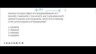 Trypsin digestion question 1 [upl. by Dermot]