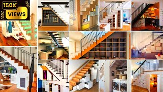 50 Incredible under stairs minimalist design ideas  Stairs storage design ideas [upl. by Doownyl]