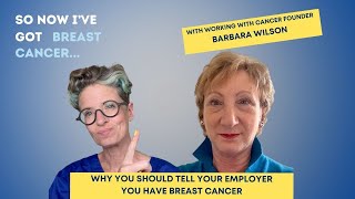 Why you should tell your employer you have breast cancer  Podcast  Dr Liz ORiordan [upl. by Ihc]