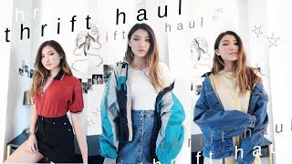 TRY ON THRIFT HAUL 2018  website launch [upl. by Elocaj]