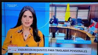 Noticia regreso a Colpensiones Corte Constitucional en noticiero Canal1Col y reforma pensional [upl. by Eittol194]