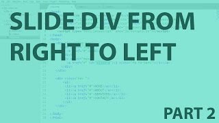 How to create div slide from right to left part 2 [upl. by Haydon]