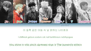 BTS 방탄소년단  Butterfly Color Coded HanRomEng Lyrics  by Yankat [upl. by Douville]