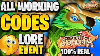 🔥NEW ALL WORKING LORE EVENT UPDATE CODES FOR CREATURES OF SONARIA CREATURES OF SONARIA CODES [upl. by Seldun]