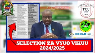 MAJINA YA WALIOCHAGULIWA KUJIUNGA NA VYUO VIKUU 20242025 UNIVERSITY STUDENT SELECTION [upl. by Land]