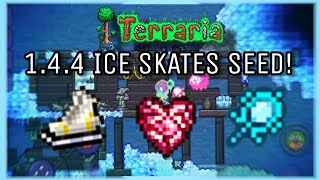 Terraria 144 Ice Skates  Heart Crystal seed UPDATE [upl. by Warfold]