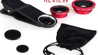 Aerb 3in1 Universal 180° Fisheye Lens  Wide Angle  Macro Lens Clip Review [upl. by Yelsnya942]