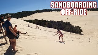 Sandboarding OffRide Footage Moreton Island Sand Dunes  NonCopyright [upl. by Mikkel]