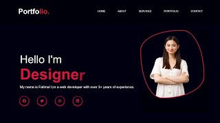 Responsive Portfolio Website Using HTML CSS JavaScript [upl. by True238]